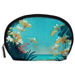 Beach Ocean Flowers Floral Plants Vacation Accessory Pouch (Large) Front