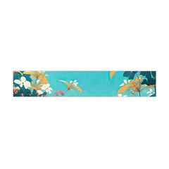 Beach Ocean Flowers Floral Plants Vacation Premium Plush Fleece Scarf (Mini)