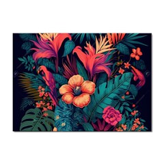 Tropical Flowers Floral Floral Pattern Pattern Sticker A4 (100 Pack) by Pakemis