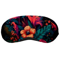 Tropical Flowers Floral Floral Pattern Pattern Sleeping Mask by Pakemis