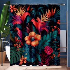 Tropical Flowers Floral Floral Pattern Pattern Shower Curtain 60  X 72  (medium)  by Pakemis