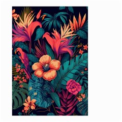 Tropical Flowers Floral Floral Pattern Pattern Small Garden Flag (two Sides) by Pakemis