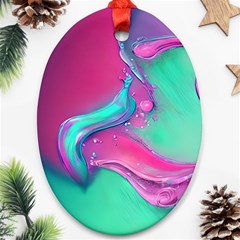 Marble Background - Abstract - Artist - Artistic - Colorful Ornament (Oval)