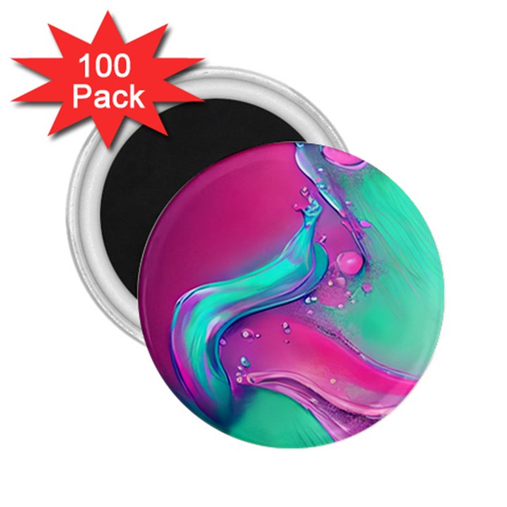 Marble Background - Abstract - Artist - Artistic - Colorful 2.25  Magnets (100 pack) 