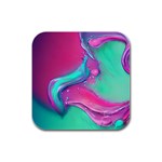 Marble Background - Abstract - Artist - Artistic - Colorful Rubber Square Coaster (4 pack) Front