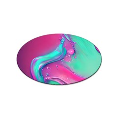 Marble Background - Abstract - Artist - Artistic - Colorful Sticker (oval) by GardenOfOphir