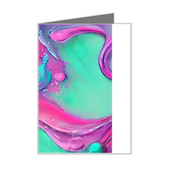 Marble Background - Abstract - Artist - Artistic - Colorful Mini Greeting Card by GardenOfOphir