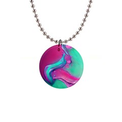 Marble Background - Abstract - Artist - Artistic - Colorful 1  Button Necklace by GardenOfOphir