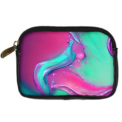 Marble Background - Abstract - Artist - Artistic - Colorful Digital Camera Leather Case