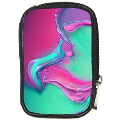 Marble Background - Abstract - Artist - Artistic - Colorful Compact Camera Leather Case