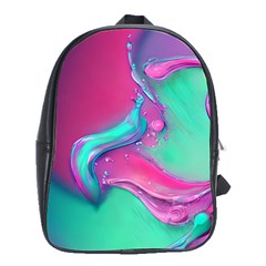 Marble Background - Abstract - Artist - Artistic - Colorful School Bag (large) by GardenOfOphir