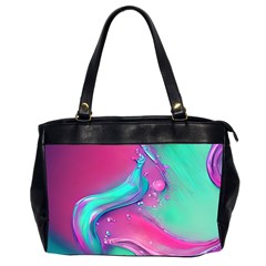 Marble Background - Abstract - Artist - Artistic - Colorful Oversize Office Handbag (2 Sides)