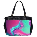 Marble Background - Abstract - Artist - Artistic - Colorful Oversize Office Handbag (2 Sides) Back