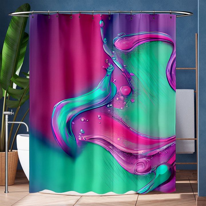 Marble Background - Abstract - Artist - Artistic - Colorful Shower Curtain 60  x 72  (Medium) 