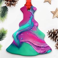 Marble Background - Abstract - Artist - Artistic - Colorful Ornament (Christmas Tree) 