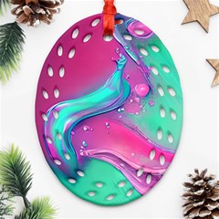 Marble Background - Abstract - Artist - Artistic - Colorful Ornament (Oval Filigree)