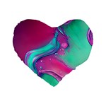 Marble Background - Abstract - Artist - Artistic - Colorful Standard 16  Premium Heart Shape Cushions Front