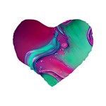 Marble Background - Abstract - Artist - Artistic - Colorful Standard 16  Premium Heart Shape Cushions Back