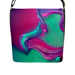 Marble Background - Abstract - Artist - Artistic - Colorful Flap Closure Messenger Bag (L)