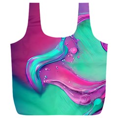 Marble Background - Abstract - Artist - Artistic - Colorful Full Print Recycle Bag (XXXL)