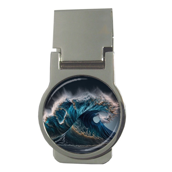 Tsunami Waves Ocean Sea Water Rough Seas 5 Money Clips (Round) 