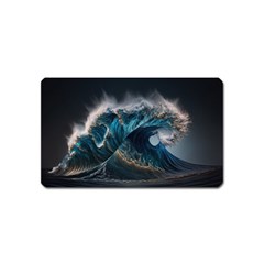 Tsunami Waves Ocean Sea Water Rough Seas 5 Magnet (name Card) by Pakemis