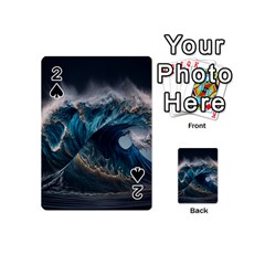 Tsunami Waves Ocean Sea Water Rough Seas 5 Playing Cards 54 Designs (mini) by Pakemis