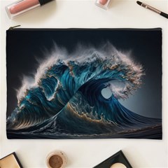 Tsunami Waves Ocean Sea Water Rough Seas 5 Cosmetic Bag (xxxl) by Pakemis