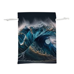 Tsunami Waves Ocean Sea Water Rough Seas 5 Lightweight Drawstring Pouch (s) by Pakemis