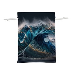 Tsunami Waves Ocean Sea Water Rough Seas 5 Lightweight Drawstring Pouch (l) by Pakemis