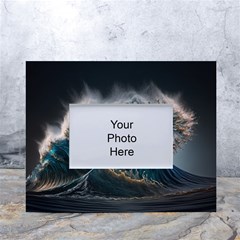 Tsunami Waves Ocean Sea Water Rough Seas 5 White Tabletop Photo Frame 4 x6  by Pakemis