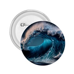 Tsunami Waves Ocean Sea Water Rough Seas 2 2 25  Buttons by Pakemis