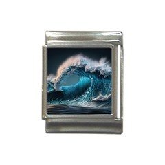 Tsunami Waves Ocean Sea Water Rough Seas 2 Italian Charm (13mm) by Pakemis