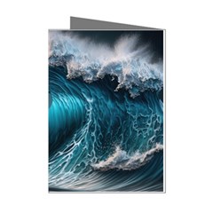 Tsunami Waves Ocean Sea Water Rough Seas 2 Mini Greeting Cards (pkg Of 8) by Pakemis