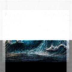 Tsunami Waves Ocean Sea Water Rough Seas 2 Rectangular Jigsaw Puzzl by Pakemis