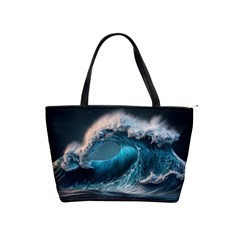 Tsunami Waves Ocean Sea Water Rough Seas 2 Classic Shoulder Handbag by Pakemis