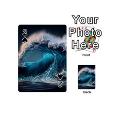 Tsunami Waves Ocean Sea Water Rough Seas 2 Playing Cards 54 Designs (mini) by Pakemis