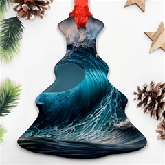 Tsunami Waves Ocean Sea Water Rough Seas 2 Christmas Tree Ornament (two Sides)