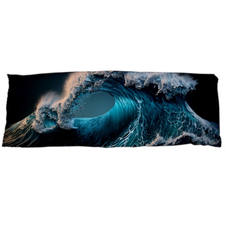 Tsunami Waves Ocean Sea Water Rough Seas 2 Body Pillow Case (Dakimakura)