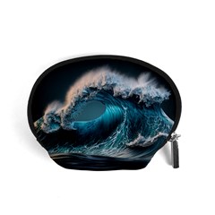 Tsunami Waves Ocean Sea Water Rough Seas 2 Accessory Pouch (small) by Pakemis