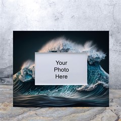 Tsunami Waves Ocean Sea Water Rough Seas 2 White Tabletop Photo Frame 4 x6  by Pakemis