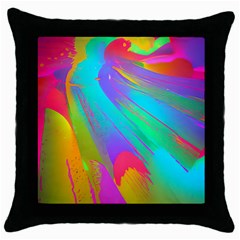 Curvy Contemporary - Flow - Modern - Contemporary Art - Beautiful Throw Pillow Case (black) by GardenOfOphir