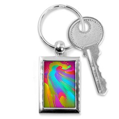 Curvy Contemporary - Flow - Modern - Contemporary Art - Beautiful Key Chain (rectangle) by GardenOfOphir