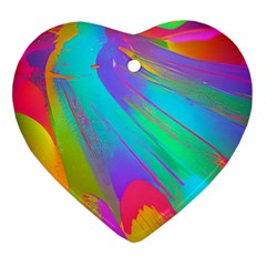 Curvy Contemporary - Flow - Modern - Contemporary Art - Beautiful Heart Ornament (two Sides) by GardenOfOphir