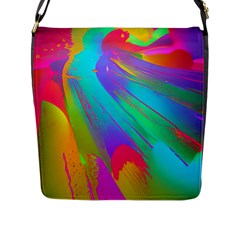 Curvy Contemporary - Flow - Modern - Contemporary Art - Beautiful Flap Closure Messenger Bag (l) by GardenOfOphir