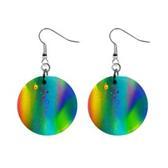 Liquid Shapes - Fluid Arts - Watercolor - Abstract Backgrounds Mini Button Earrings by GardenOfOphir