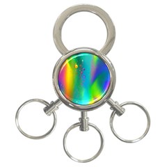 Liquid Shapes - Fluid Arts - Watercolor - Abstract Backgrounds 3-ring Key Chain by GardenOfOphir