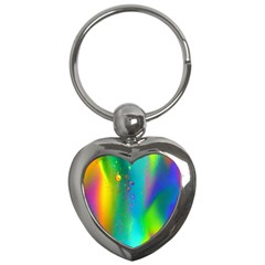 Liquid Shapes - Fluid Arts - Watercolor - Abstract Backgrounds Key Chain (heart) by GardenOfOphir