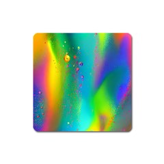 Liquid Shapes - Fluid Arts - Watercolor - Abstract Backgrounds Square Magnet by GardenOfOphir