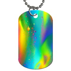 Liquid Shapes - Fluid Arts - Watercolor - Abstract Backgrounds Dog Tag (one Side) by GardenOfOphir